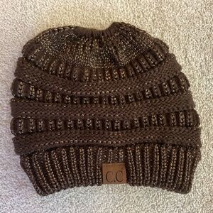 CC Brown and Copper Knit Beanie